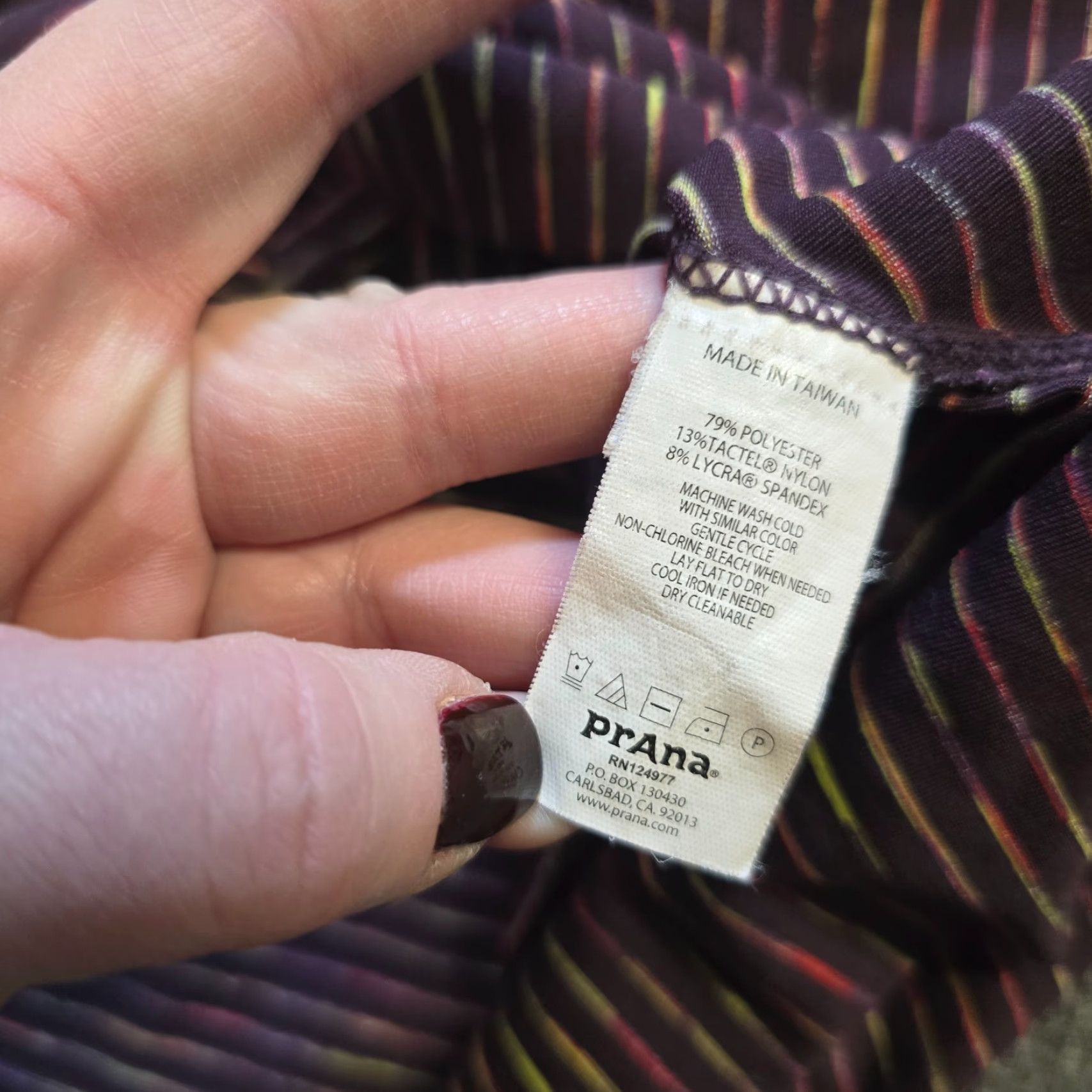 Prana Prana Top Womens Size S Purple Stripe Long Sleeve Stretch Performance Casual Shirt Size S / US 4 / IT 40 - 7 Thumbnail