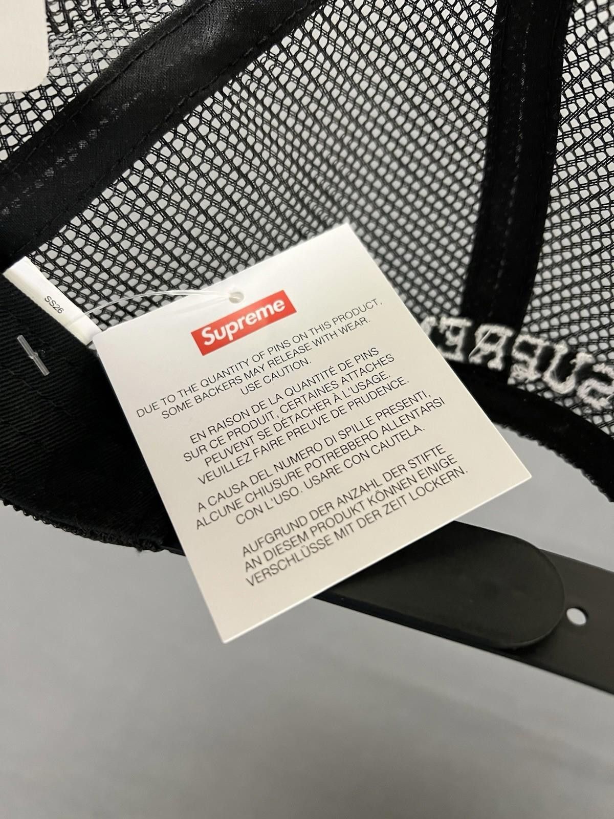 Supreme SS26 Supreme Pins Mesh Back 5 Panel Cap Hat Black Size ONE SIZE - 5 Thumbnail
