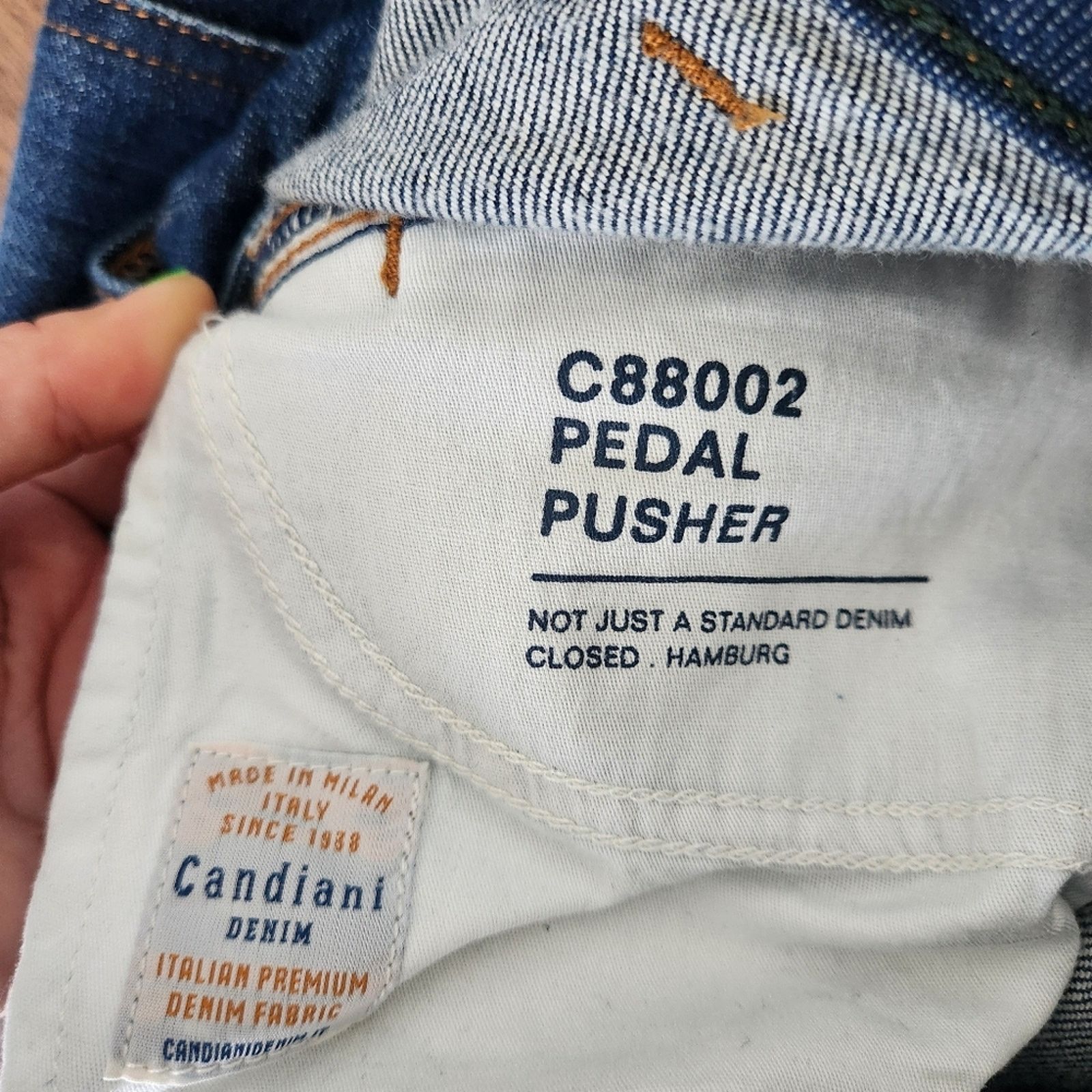 CLOSED CLOSED Pedal Pusher Jeans Blue 42 Designer Straight Leg Size 29" - 5 Thumbnail