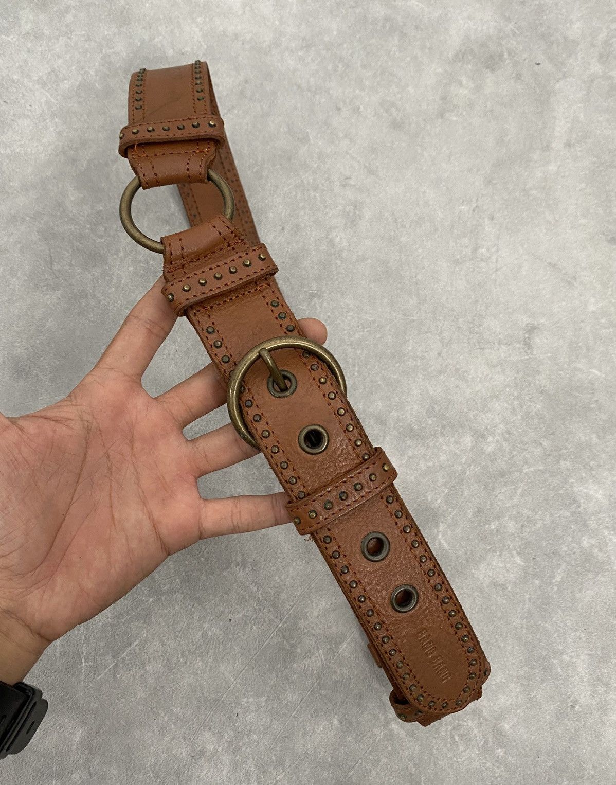 If Six Was Nine × Japanese Brand × Le Grande Bleu (L.G.B.) Bang-bang studded leather belt Size ONE SIZE - 4 Thumbnail