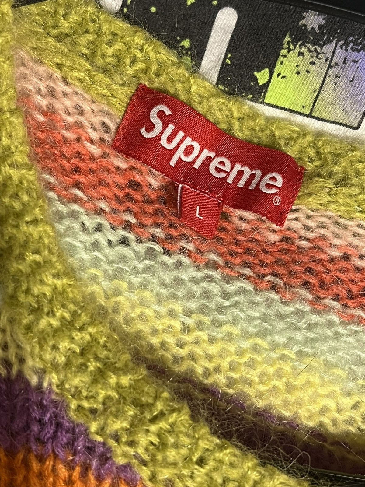 Supreme Supreme Striped Mohair Sweater 'Multi' Size US L / EU 52-54 / 3 - 5 Thumbnail