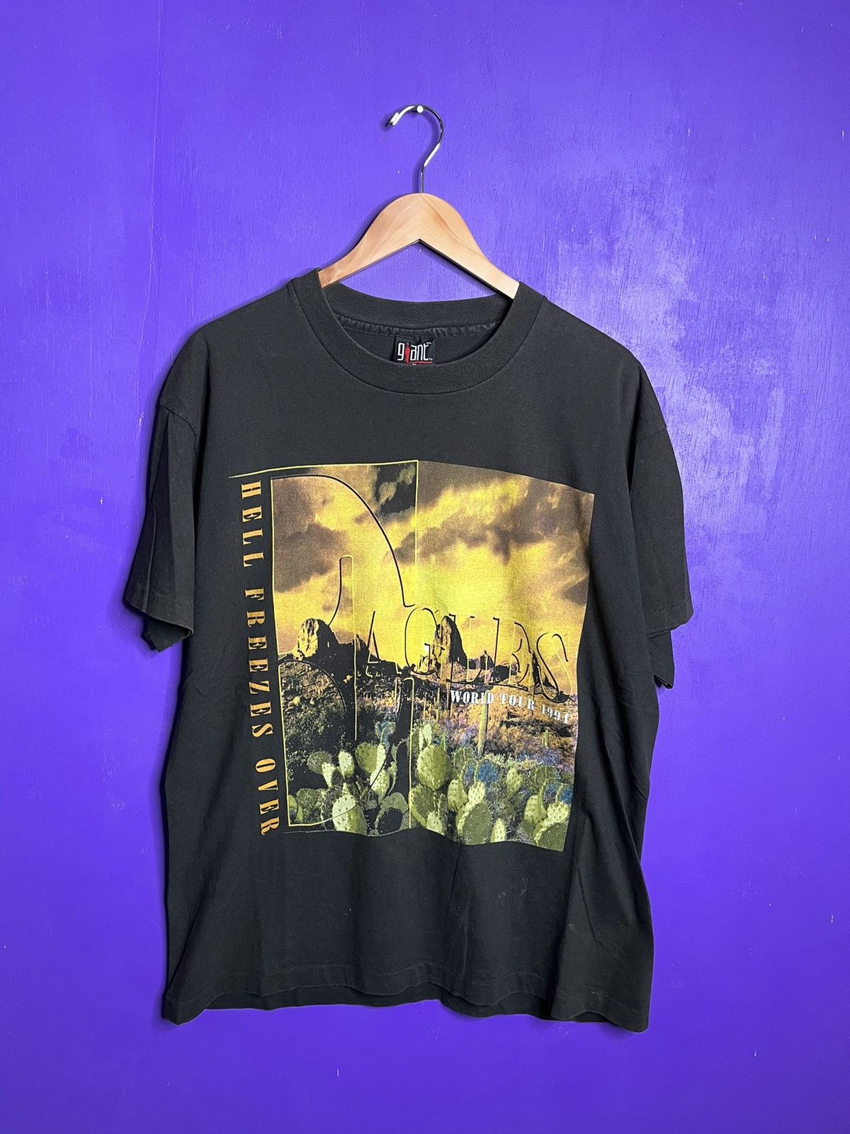 image of Band Tees x Tour Tee Vintage 1994 The Eagles Hell Freezes Over Tour T-Shirt in Black (Size XL)