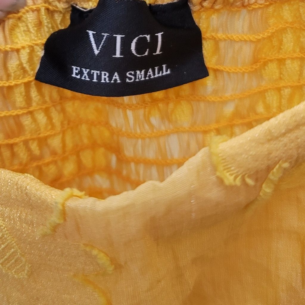 Other EUC Vici Picking Daisies Puff Sleeve Babydoll Mini Dress Size XS / US 0-2 / IT 36-38 - 10 Thumbnail