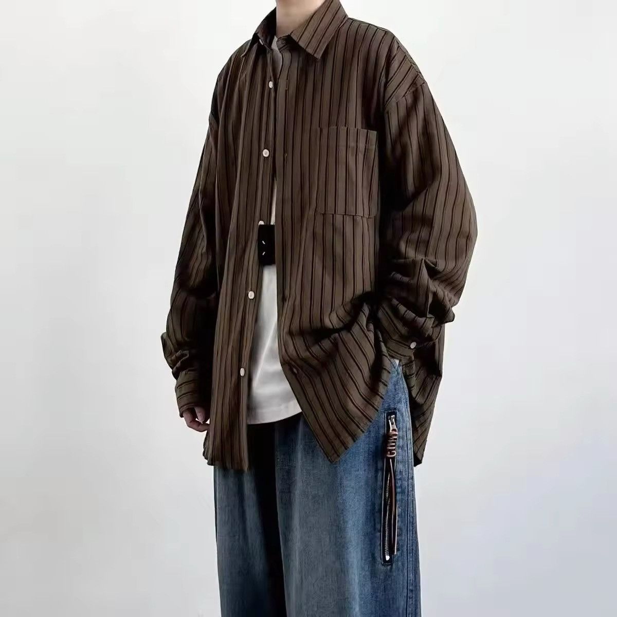 Other Streetwear Casual Retro Striped Unisex Shirt Size US M / EU 48-50 / 2 - 3 Thumbnail