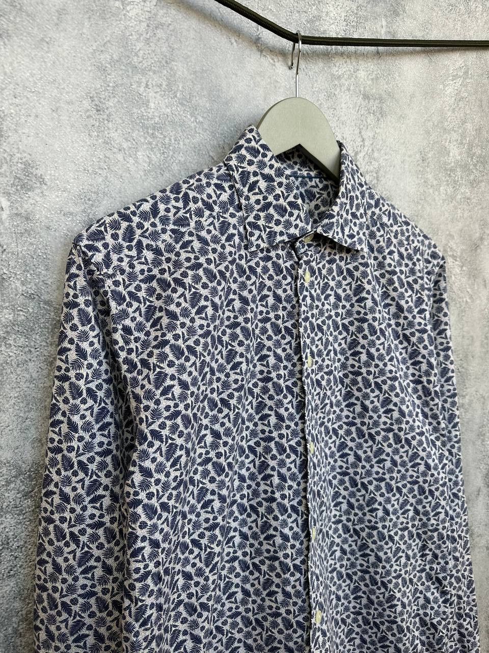 Eton Eton Button Up Shirt Floral Poplin Cotton LS Slim Fit Size US M / EU 48-50 / 2 - 3 Thumbnail