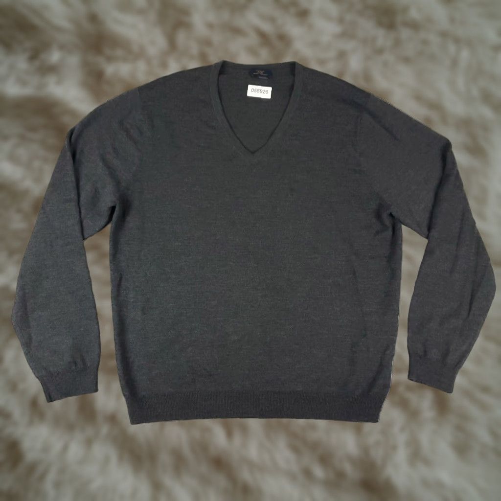 Brooks Brothers Brooks Brothers Wool V Neck Sweater Mens XL Gray Pullover Size US XL / EU 56 / 4 - 1 Thumbnail