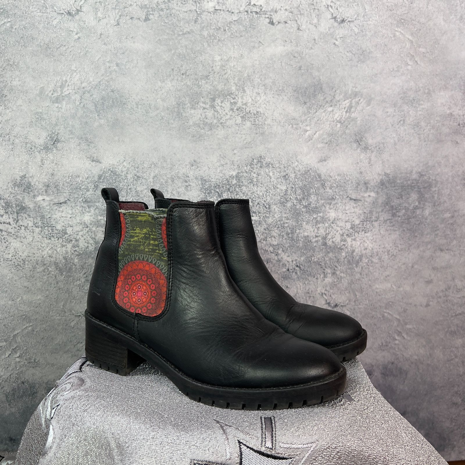 Desigual Desigual Women s Leather Boots Size 39 Black ` Size US 9 / IT 39 - 1 Thumbnail