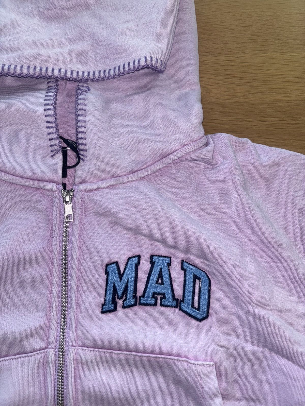 Gap × Madhappy Gap x MadHappy Lavender Full Zip Cropped Mad Logo Hoodie Size L / US 10 / IT 46 - 4 Thumbnail