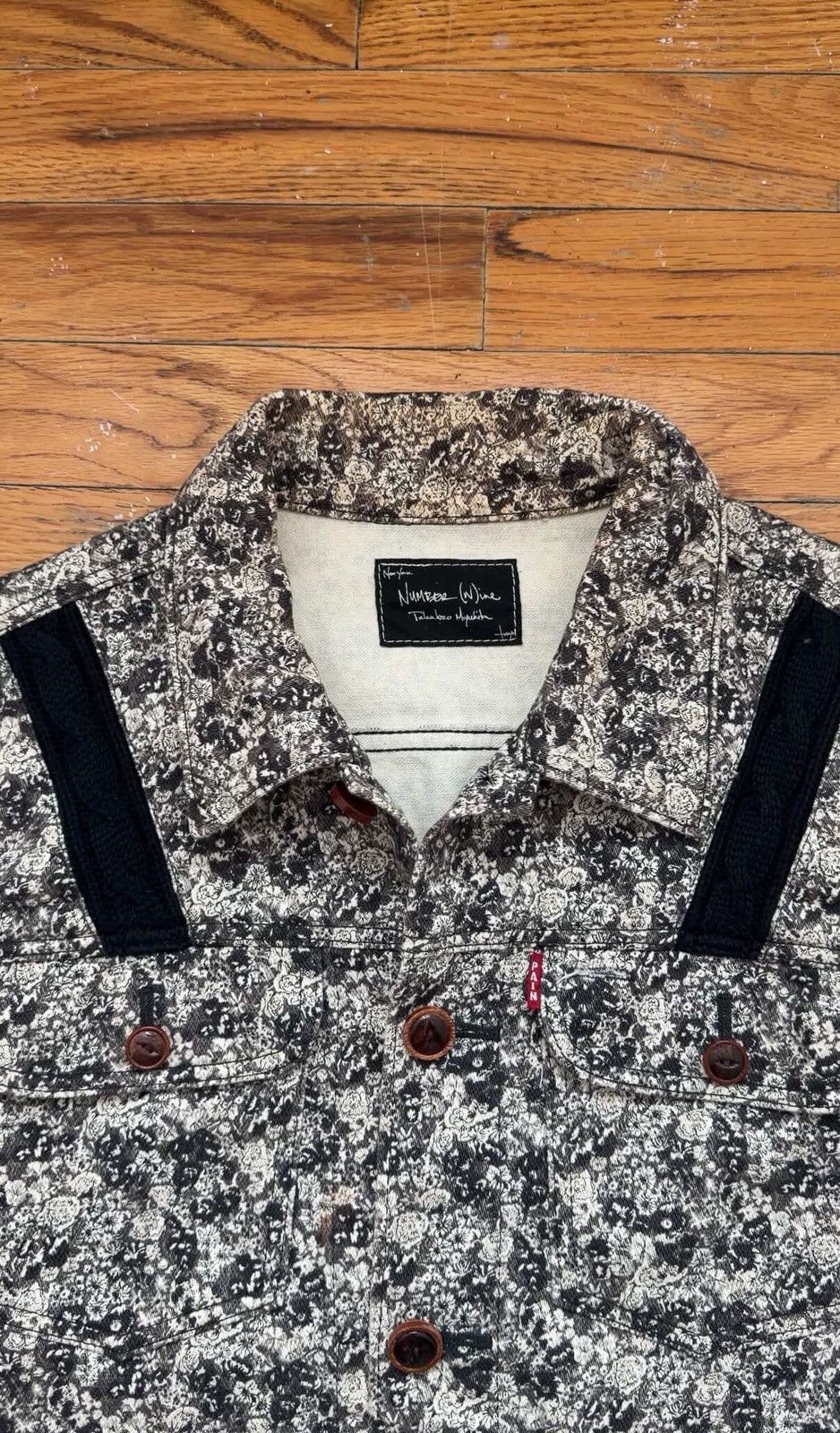Number (N)ine Number (N)ine A/W03 "Touch Me I'm Sick" Floral Denim Jacket Size US S / EU 44-46 / 1 - 2 Thumbnail