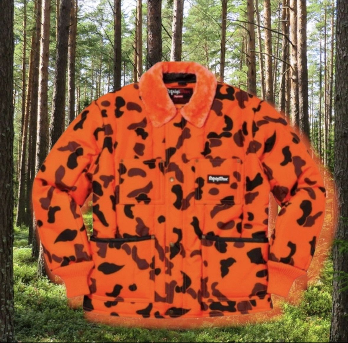 Supreme 🆕Supreme ReFridgeWear insulated Orange 🍊 Camo Jacket 🧥 Size US M / EU 48-50 / 2 - 1 Thumbnail