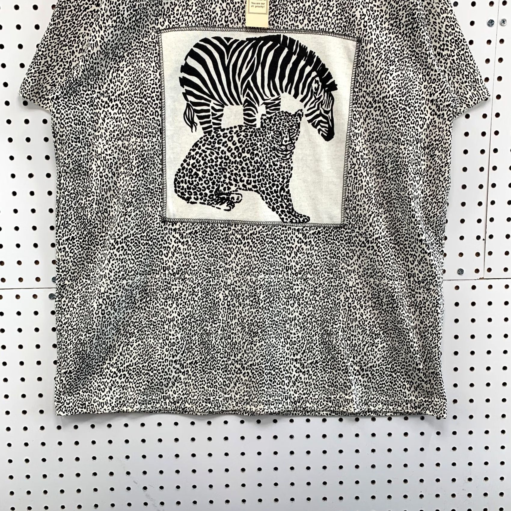 Vintage VINTAGE Zebra Shirt Large Black White Leopard Graphic AOP Men NEW NWT 23x30 Size US L / EU 52-54 / 3 - 5 Thumbnail