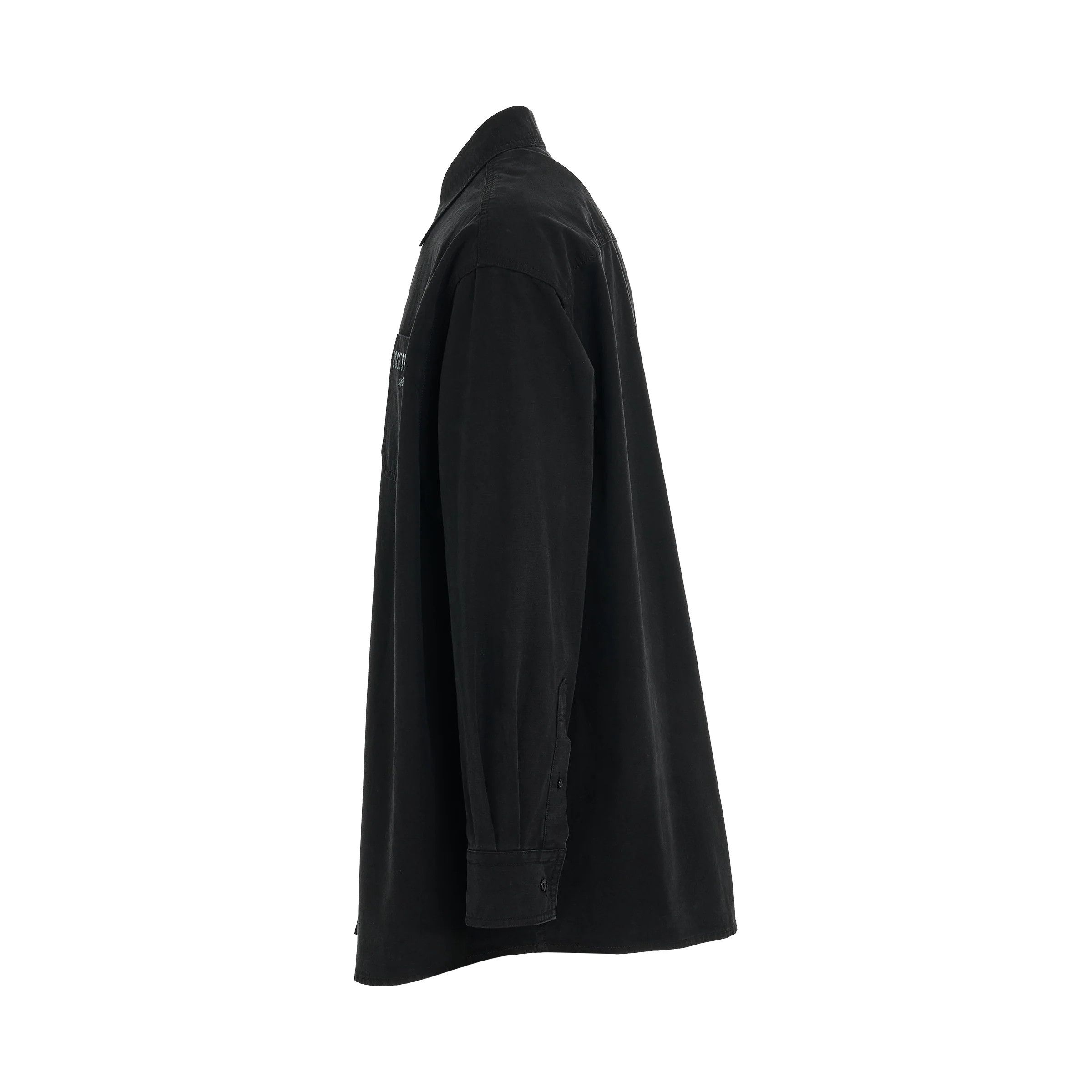 WE11DONE o1mris0824 One Pocket Shirt in Black Size US S / EU 44-46 / 1 - 3 Thumbnail