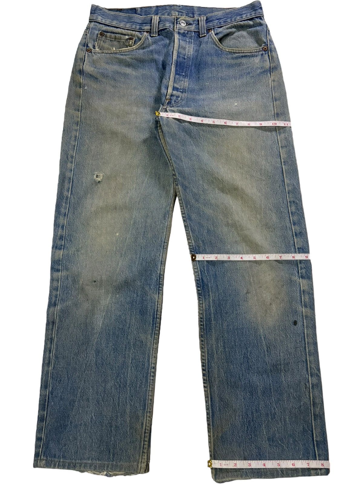 Levi's Vintage 90s Levis 501 Mud Wash Distressed Baggy Jeans Size US 31 - 11 Thumbnail