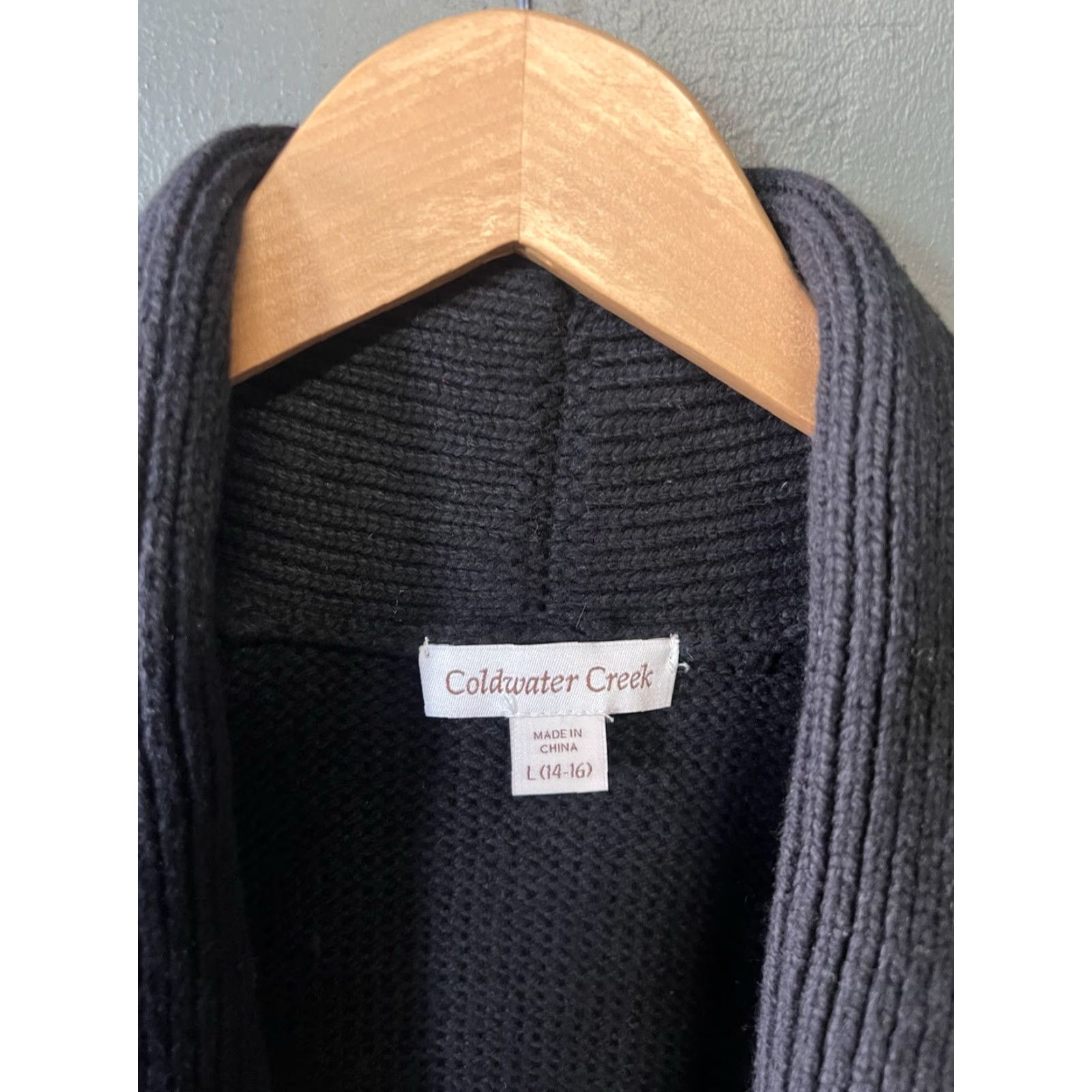 Coldwater Creek VINTAGE Coldwater Creek Womens Black Sleeveless Knit Cardigan Large L Sleeveless Vest Button Mens? Size L / US 10 / IT 46 - 3 Thumbnail