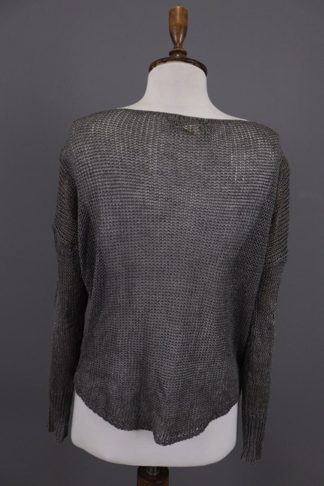 Denim & Supply Ralph Lauren Denim & Supply Ralph Lauren Gray Crochet Knit Sweater Size S Size S / US 4 / IT 40 - 8 Thumbnail