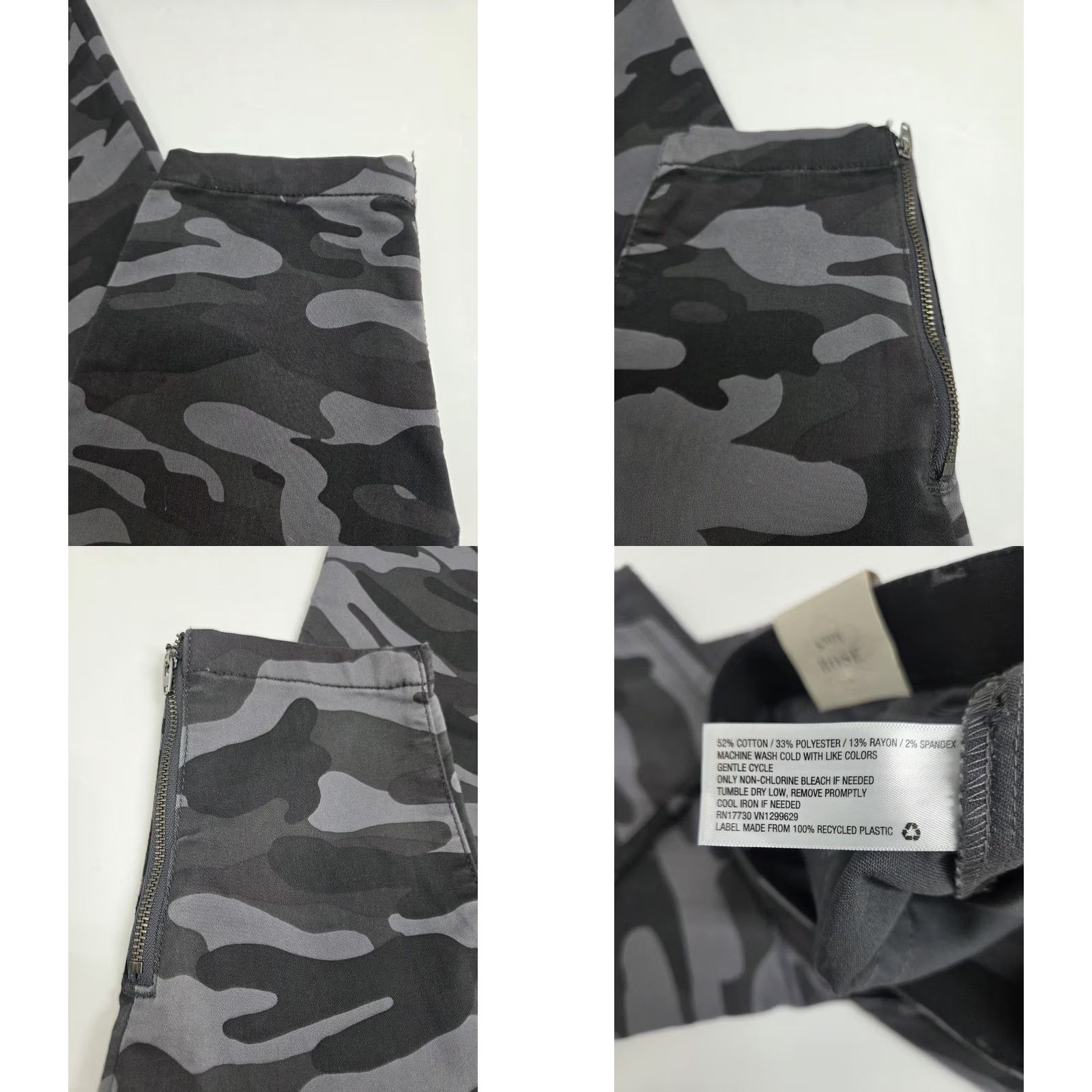 Vintage Knox Rose Camo Mid Rise Ankle Skinny Jeans Women's NWT Zip Legs/Pckts #8477 Size 32" / US 10 / IT 46 - 9 Thumbnail
