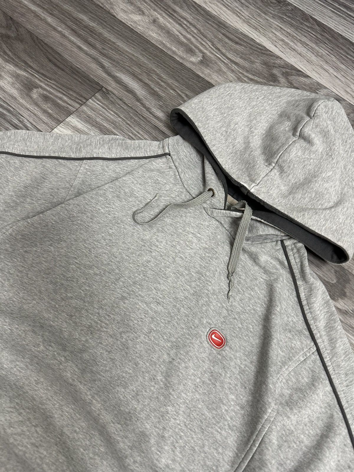 Nike Nike Cortez Vintage Grey Hoodie Big Logo Box Baggy Fit hype Size US L / EU 52-54 / 3 - 6 Thumbnail