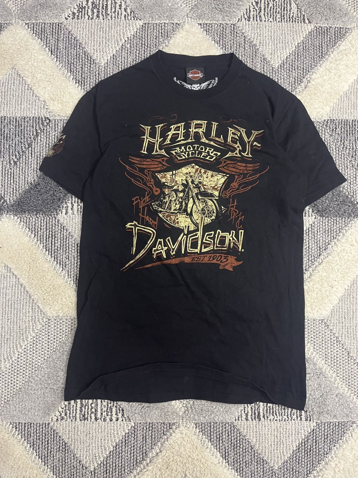 Harley Davidson × Vintage HARLEY DAVIDSON VINTAGE SWITZERLAND MOTOR T SHIRT Size US M / EU 48-50 / 2 - 1 Thumbnail