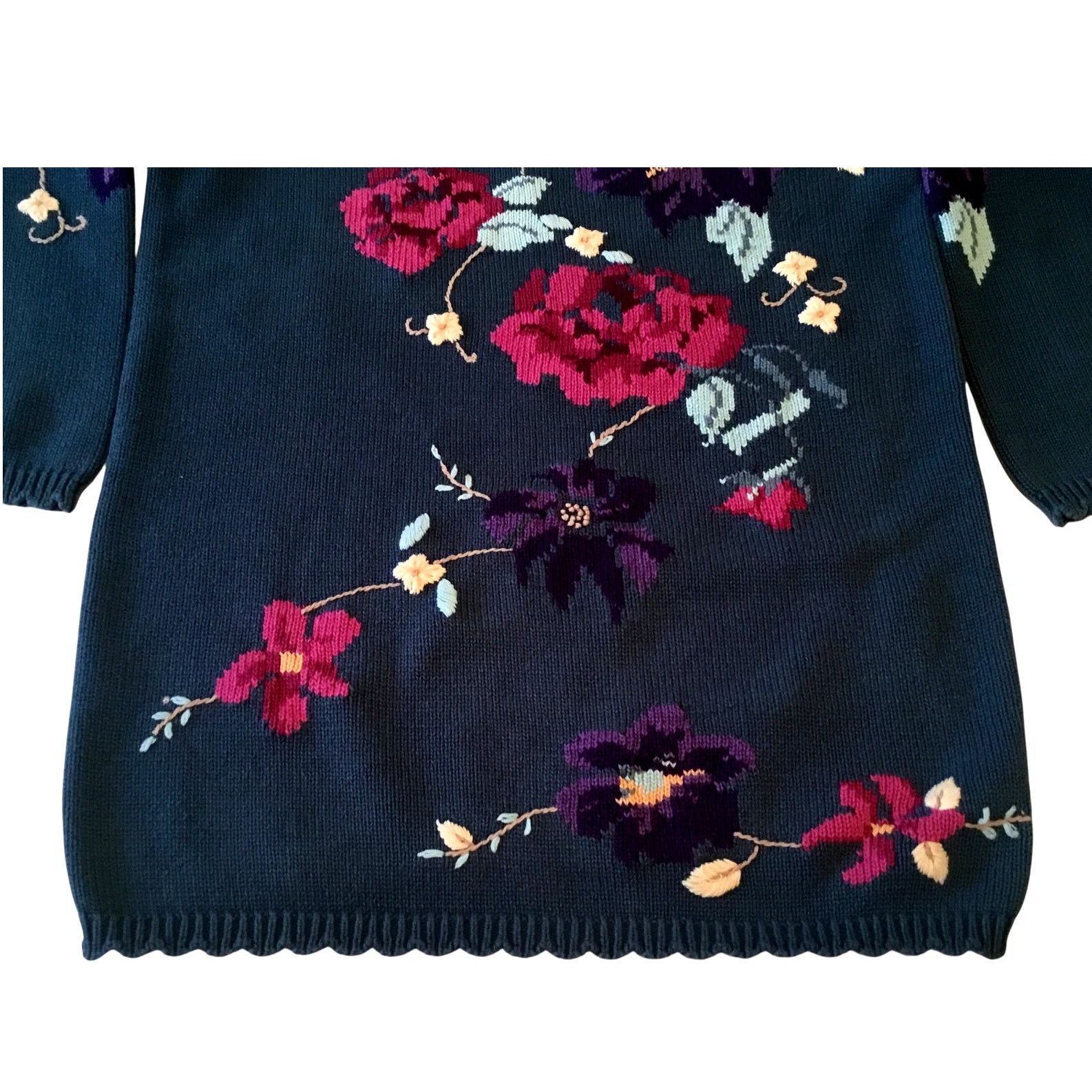 Northern Reflections Northern Reflections Sweater Forest Green Violets Medium Size M / US 6-8 / IT 42-44 - 5 Thumbnail