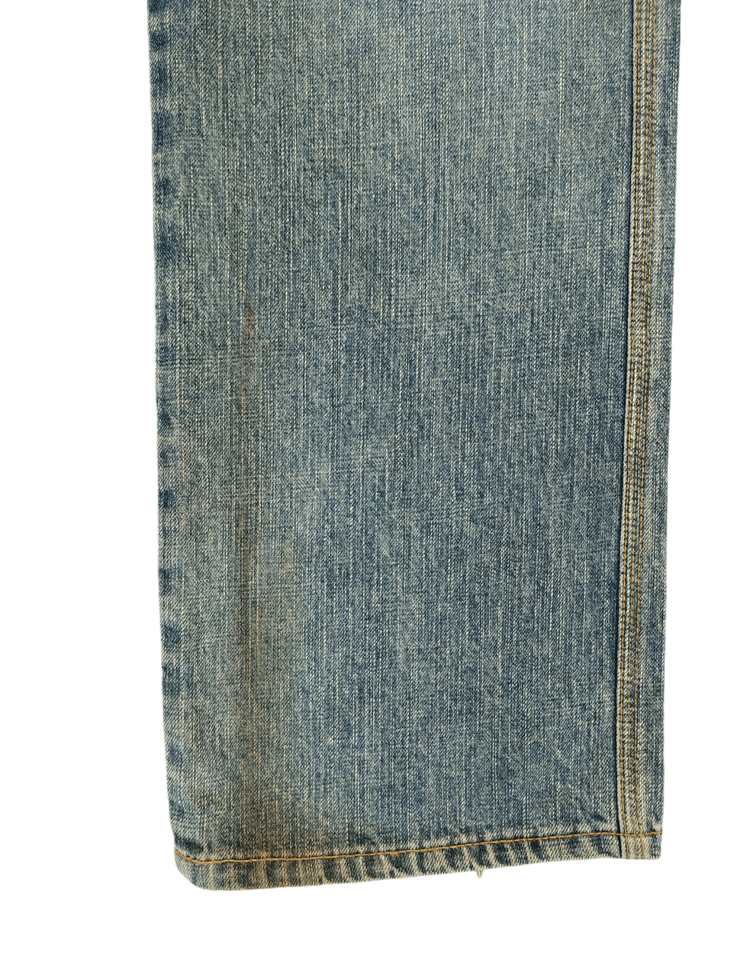 Japanese Brand Baggy Jeans Earth Music Double Waist Denim Wide Leg Y2k Jnco Size US 33 - 6 Thumbnail