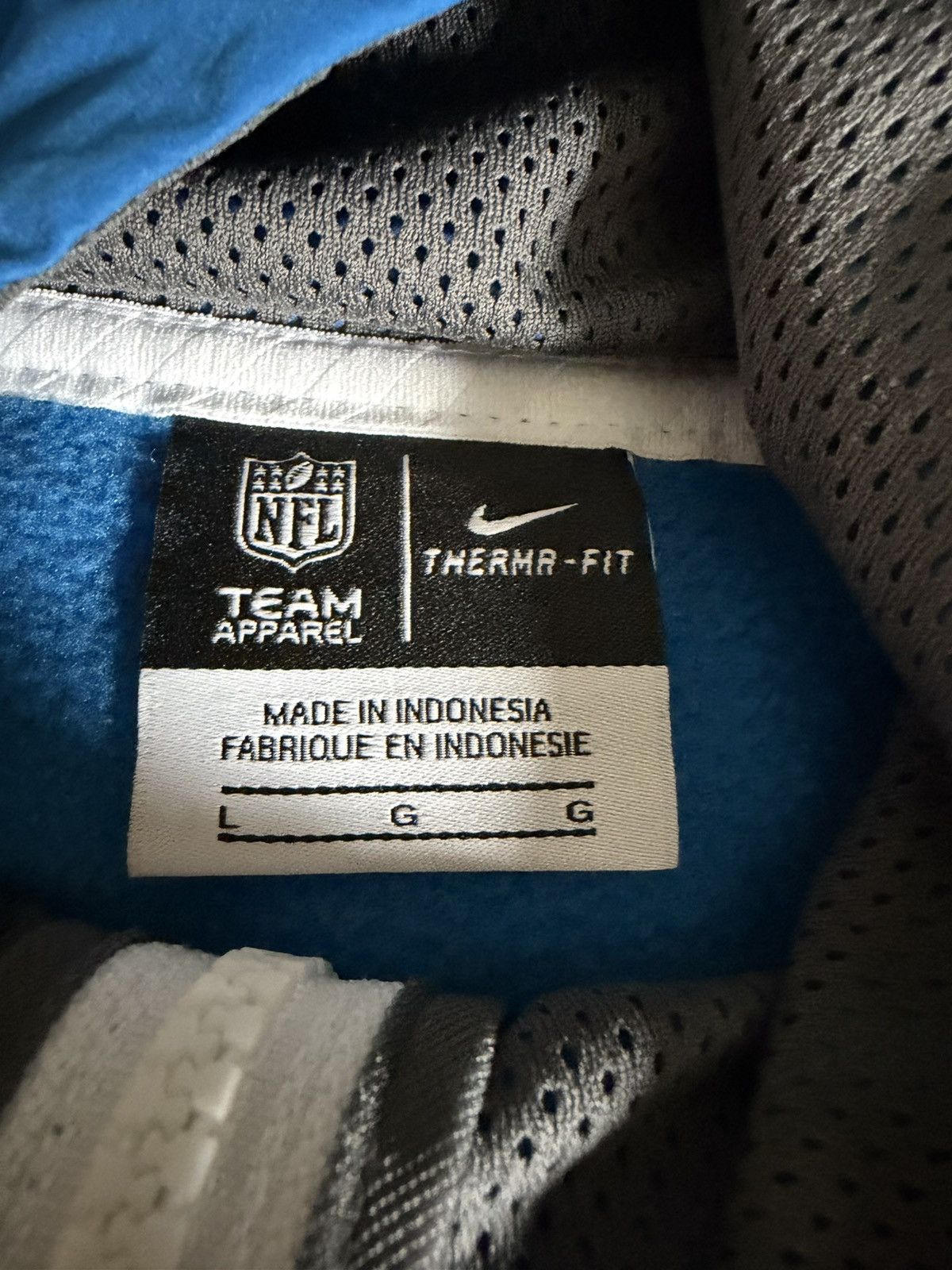 Nike Nike Detroit Lions Full Zip Jacket Fleece Size US L / EU 52-54 / 3 - 3 Thumbnail