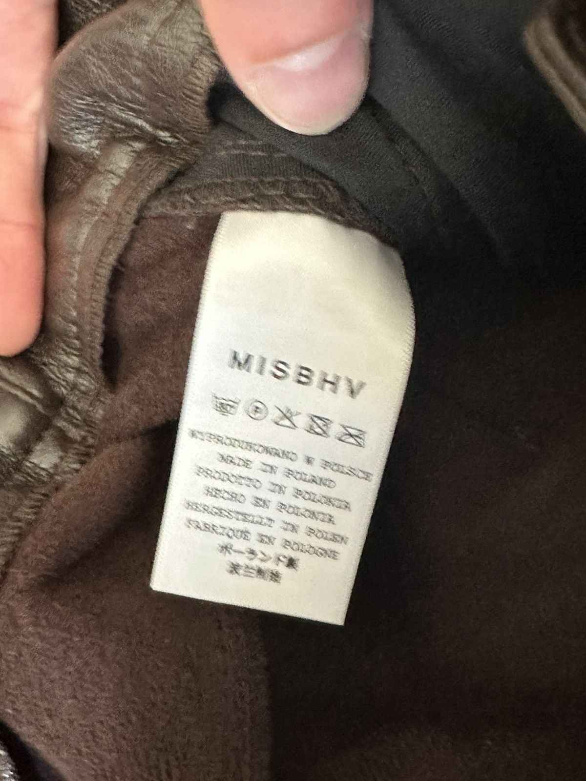 Misbhv Misbhv Brown Vegan Leather Biker Pants Size US 30 / EU 46 - 9 Thumbnail