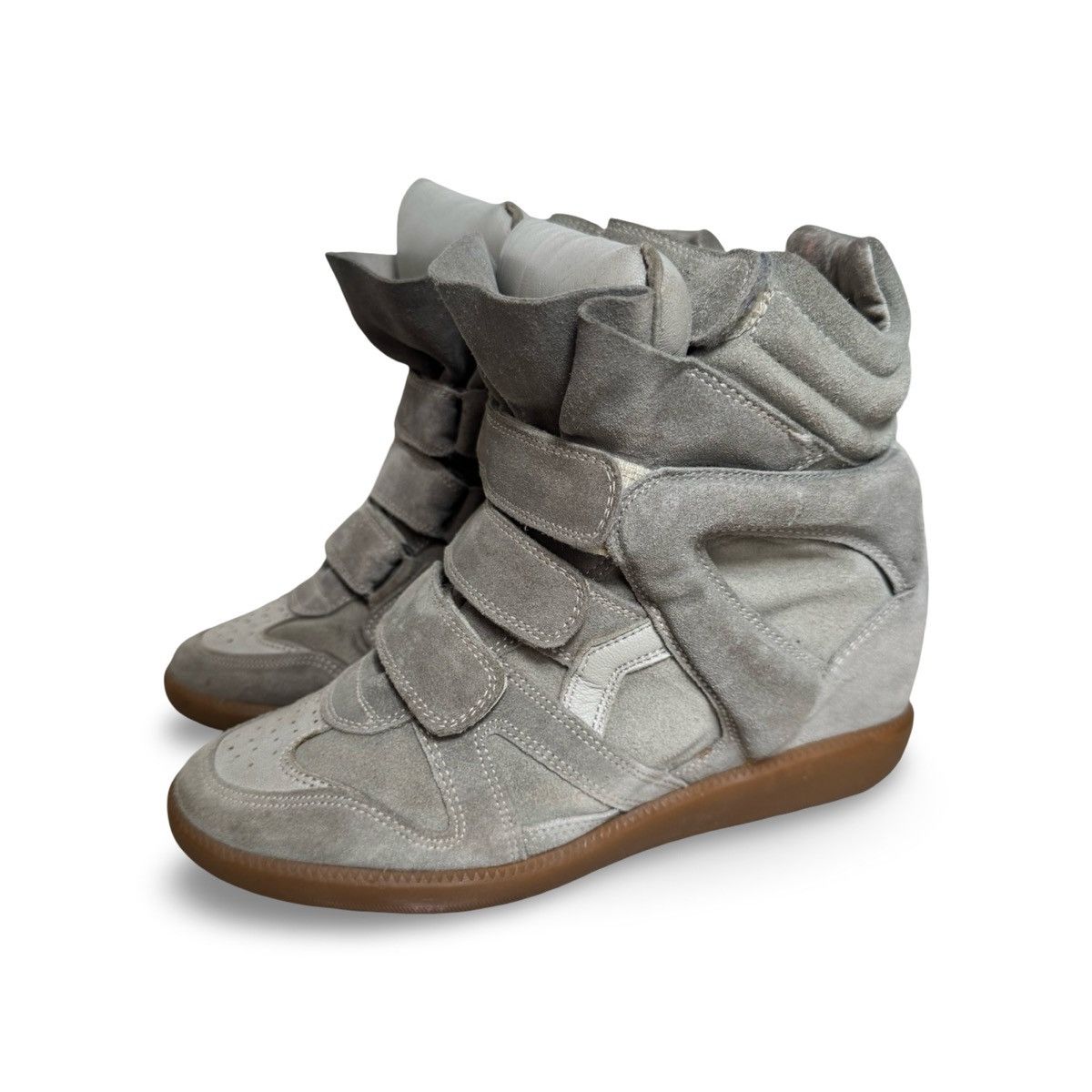 Isabel Marant isabel marant bekett beige suede wedge sneakers Size US 6 / IT 36 - 5 Thumbnail