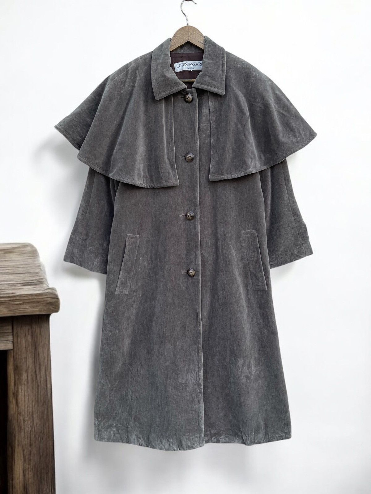 Beauty Beast × Japanese Brand 🔥Vintage Loris Azzaro Paris Overcoat Size L / US 10 / IT 46 - 1 Thumbnail