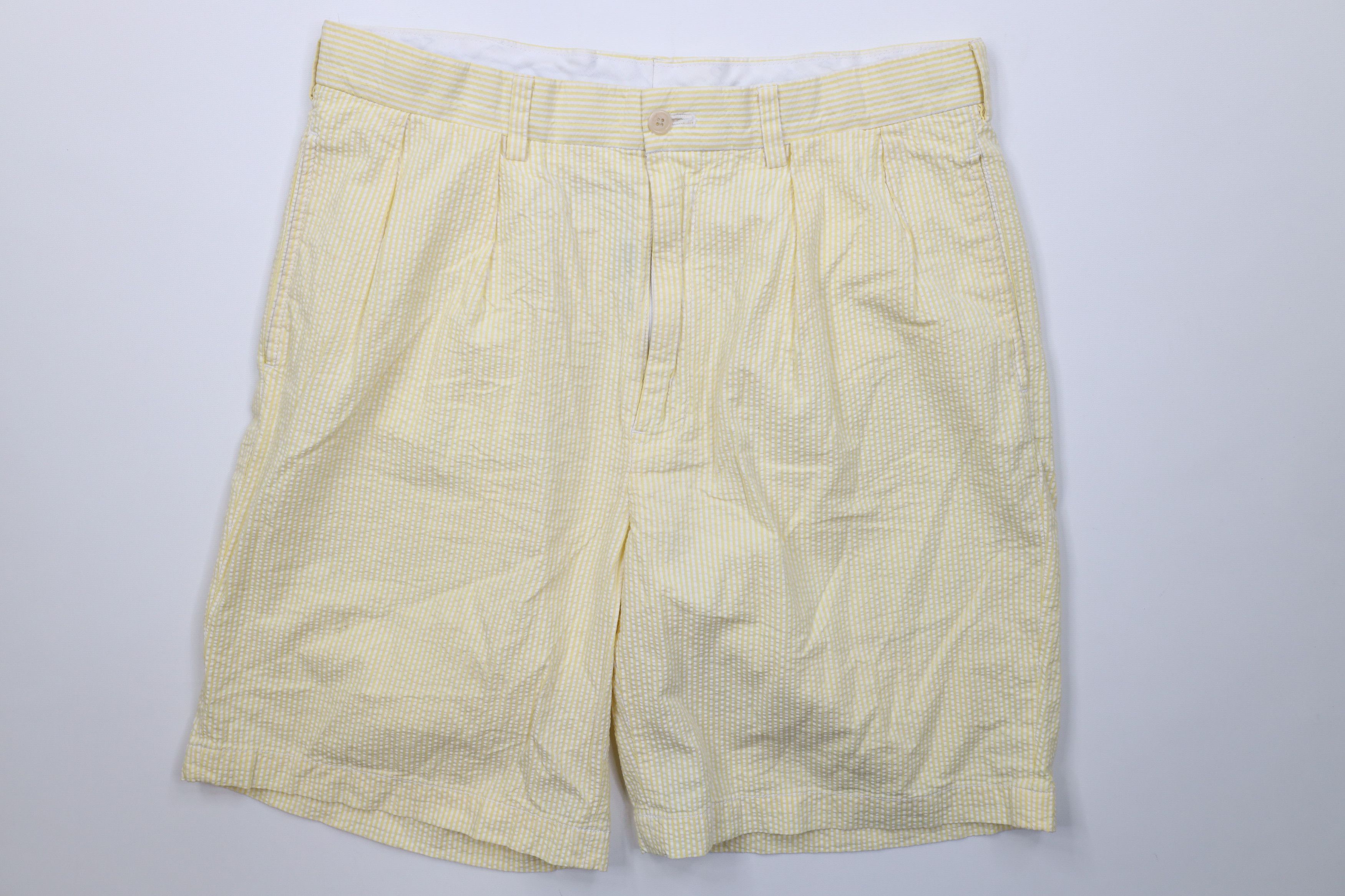 Ralph Lauren Vintage 90s Polo Golf Ralph Lauren Seersucker Chino Shorts Size US 34 / EU 50 - 1 Thumbnail