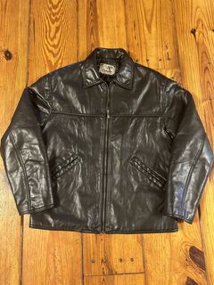 Men s A Collezioni Leather Jackets Grailed