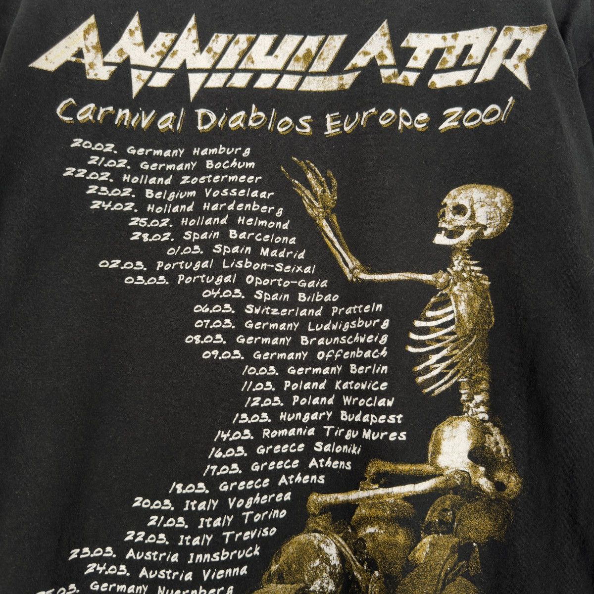 Band Tees Vintage 2001 Annihilator Carnival Tour Metal Band T Shirt Size US XL / EU 56 / 4 - 5 Thumbnail