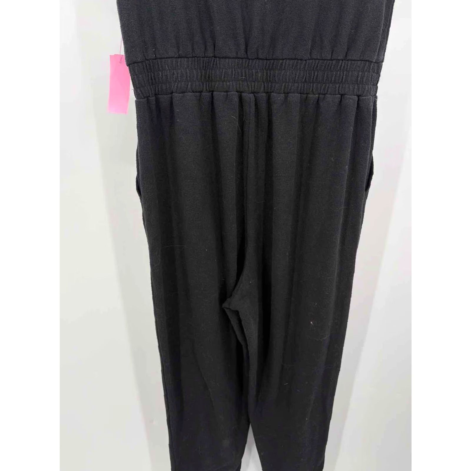 VINTAGE Pre-Owned FP Beach Black Size Medium Short Sleeve Jumpsuit
