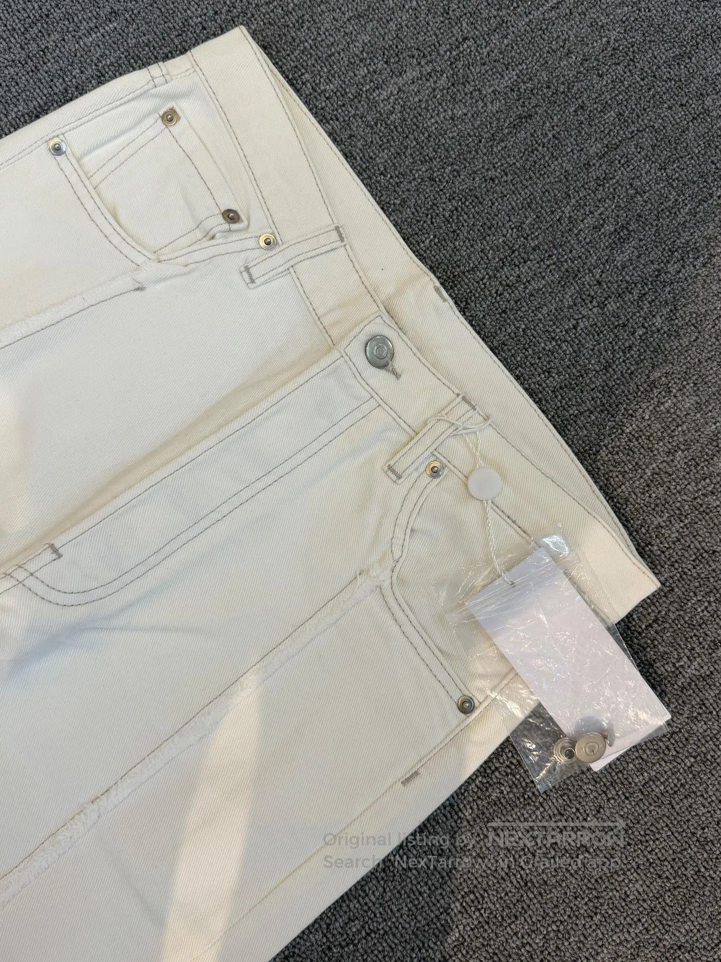 Japanese Brand Maison Margiela White Denim Pants. Size 39" - 2 Thumbnail