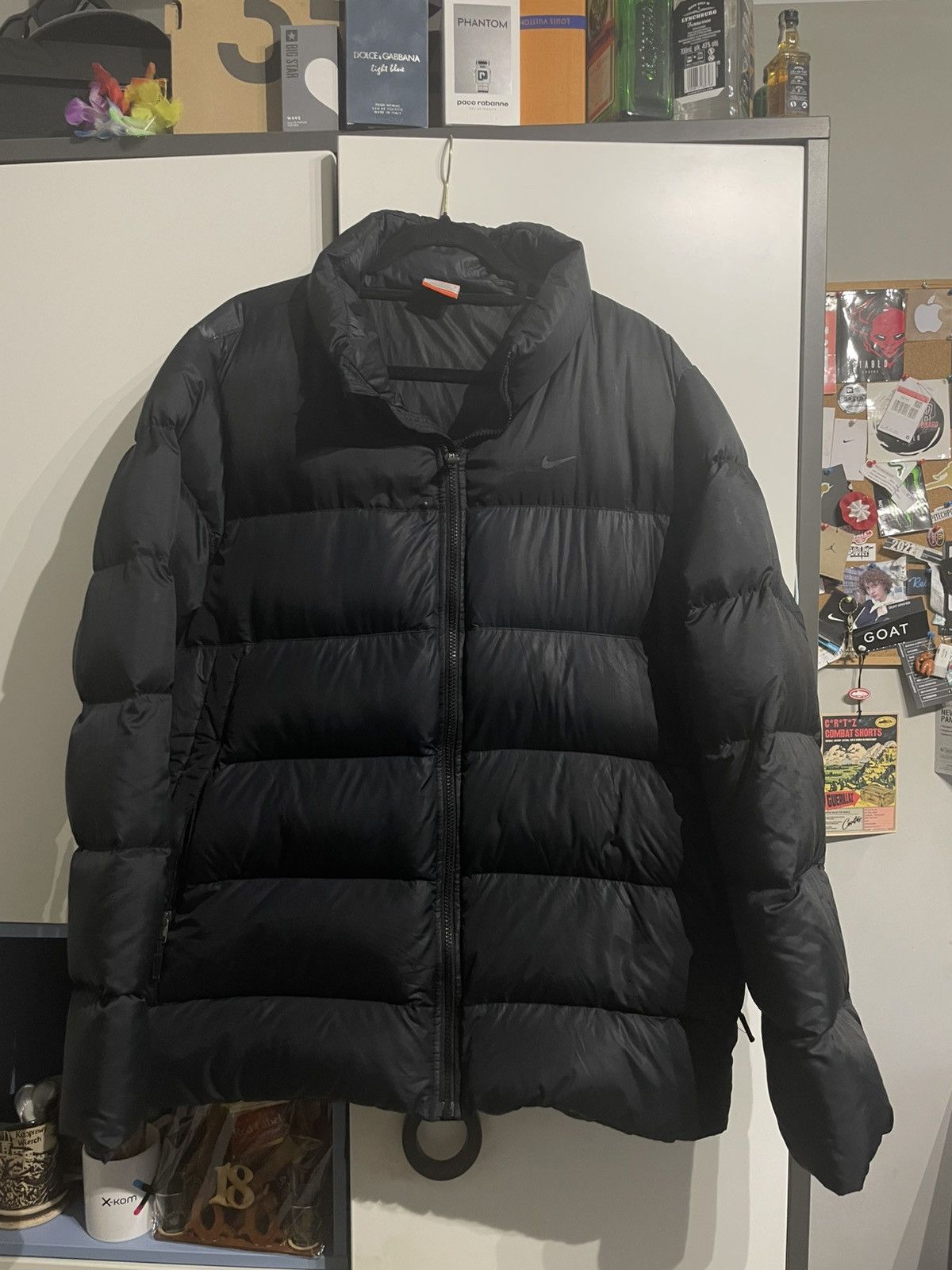 Nike Black puffer vintage Nike athletics Size US L / EU 52-54 / 3 - 1 Thumbnail
