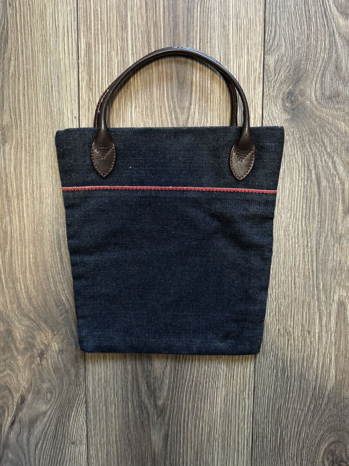 Evisu Vintage Evisu Mini Small Tote Hand Bag Denim Blue Navy Size ONE SIZE - 3 Thumbnail