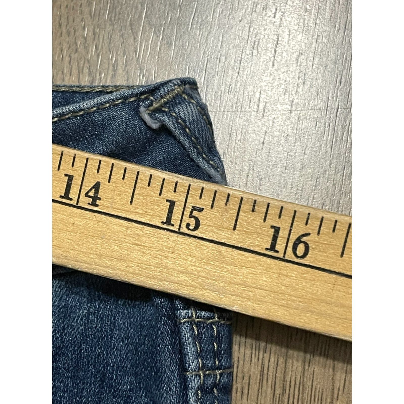 Vintage Maurices Jeans Women’s 4 Long Blue Denim Flared Pockets Size 27" / US 4 / IT 40 - 4 Thumbnail