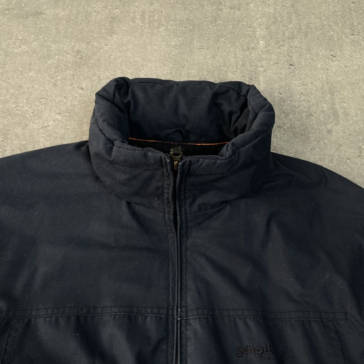 Schott Vintage 00s Down Jacket Schott Bomber Puffer USA Nylon Size US S / EU 44-46 / 1 - 3 Thumbnail