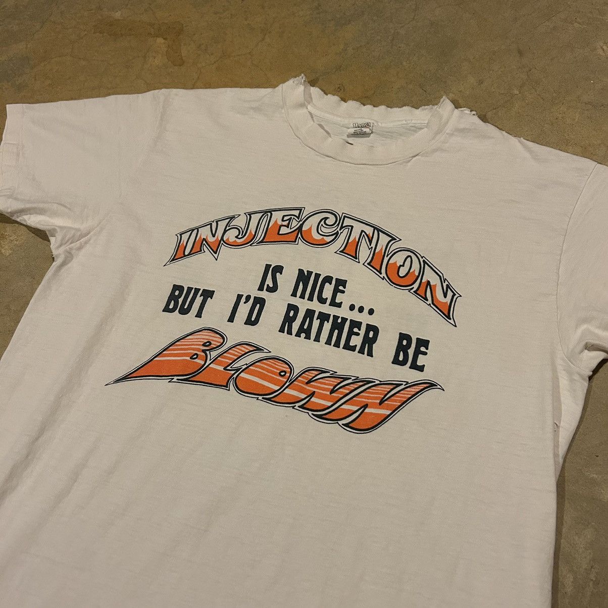 Harley Davidson × Vintage Crazy Vintage 1970s Injection Biker Sex Thrashed Tee Size US XL / EU 56 / 4 - 2 Thumbnail