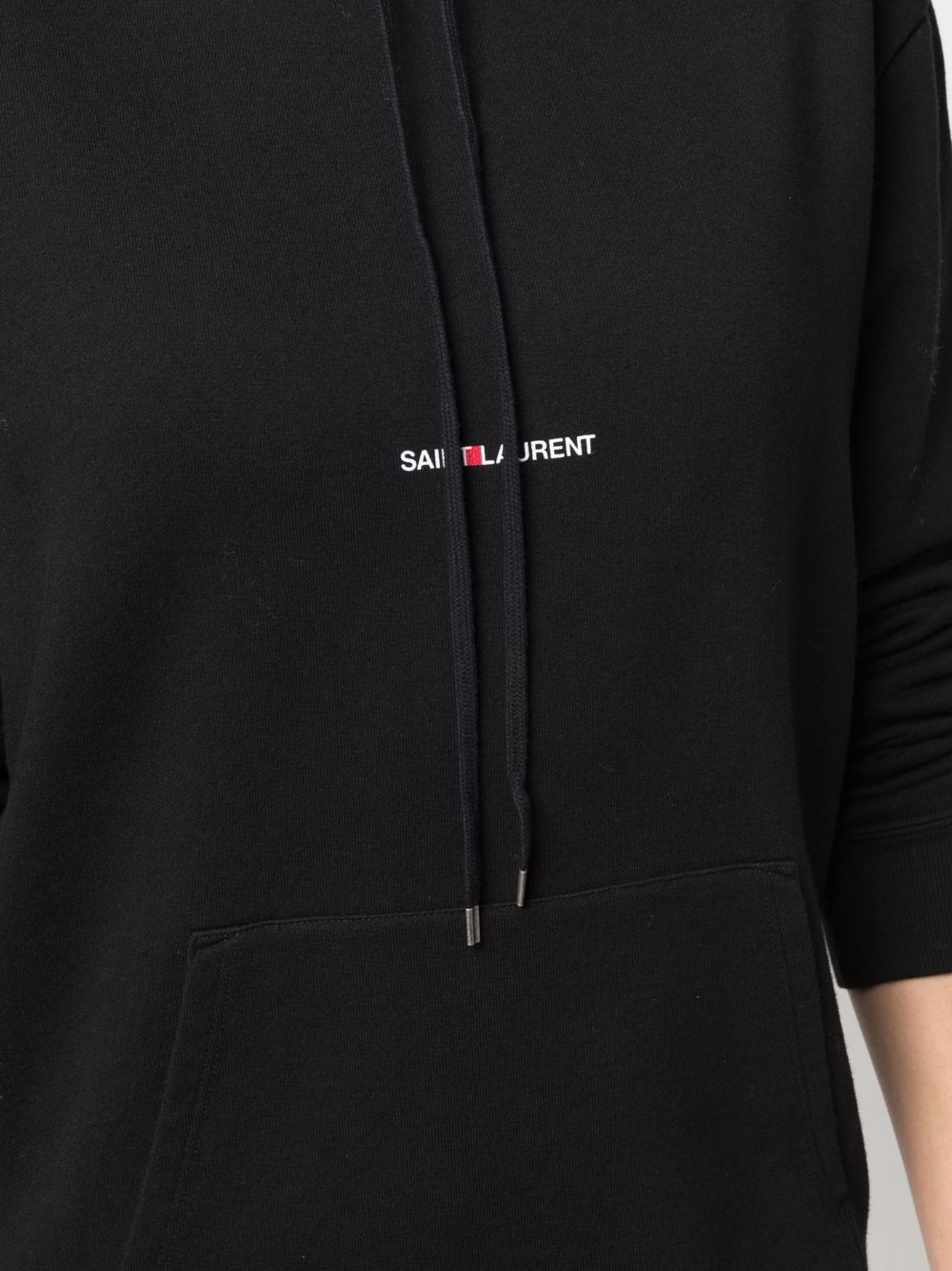 Saint Laurent Paris o1s1wg111124 Dup / Rive Gauche Hoodie in Black Size M / US 6-8 / IT 42-44 - 5 Thumbnail