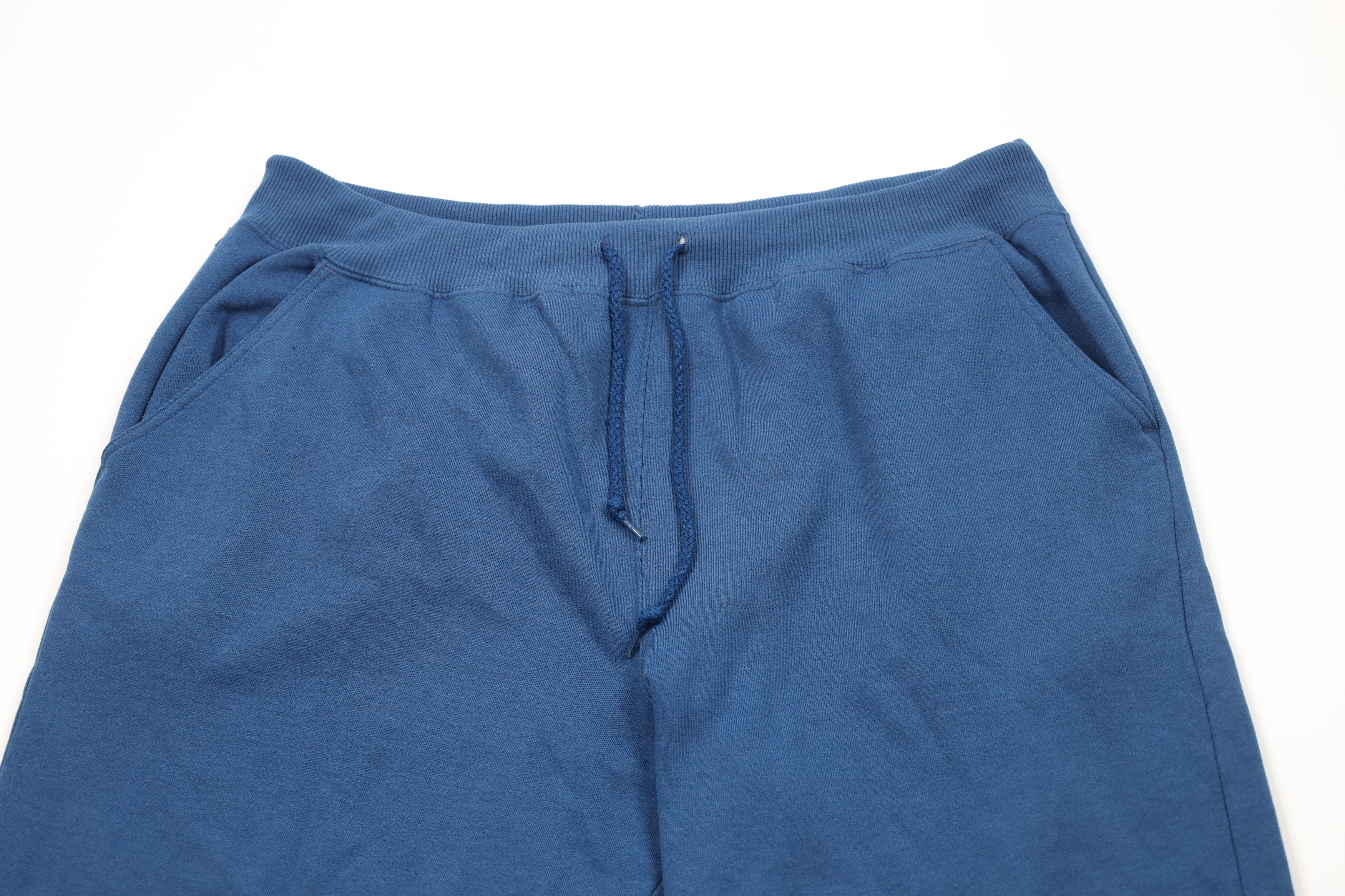 Vintage Vintage 90s Streetwear Blank Cuffed Sweatpants Joggers Blue Size US 36 / EU 52 - 2 Thumbnail