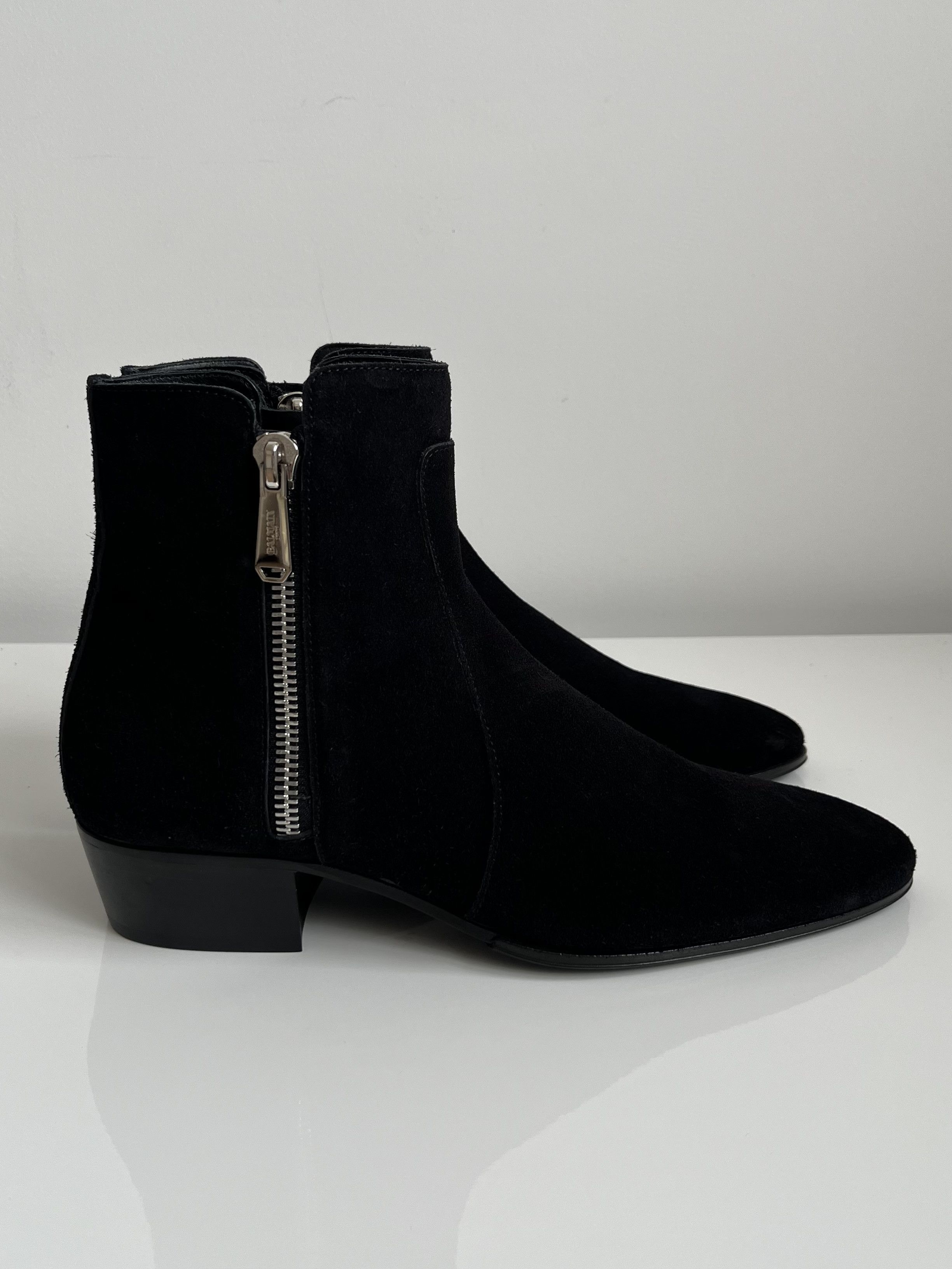 Balmain Balmain Beatle Suede Zippered Black Boots Size US 10.5 / EU 43-44 - 1 Thumbnail