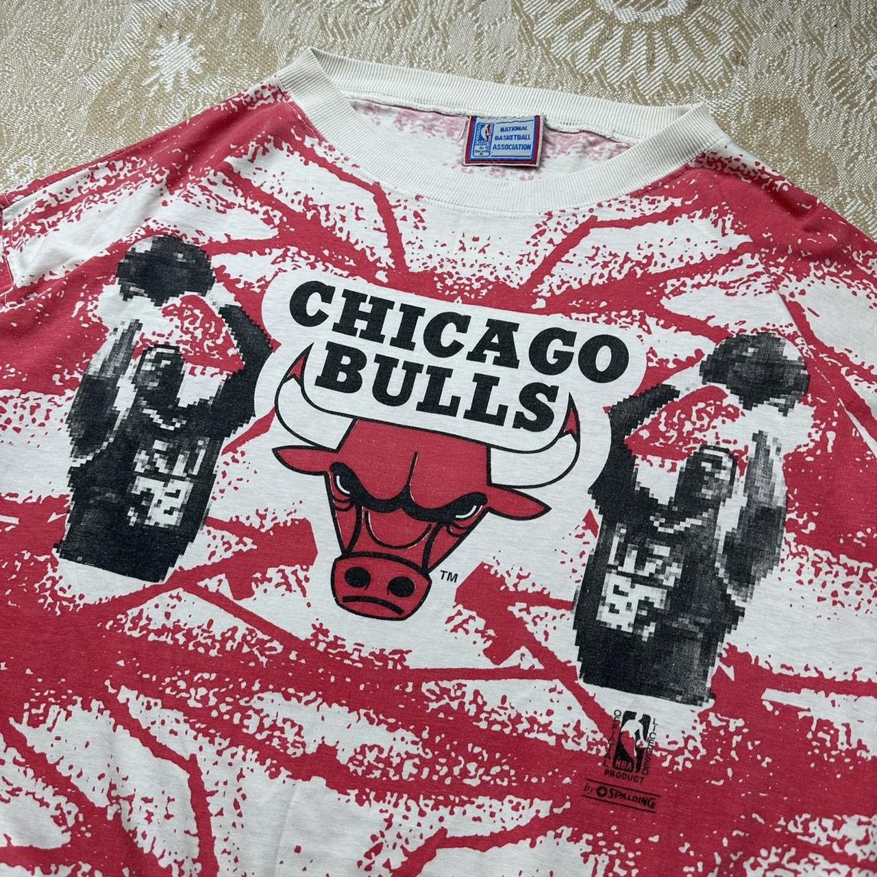 NBA × Spalding 90’s Spalding Chicago Bulls AOP t shirt Size US XL / EU 56 / 4 - 2 Thumbnail