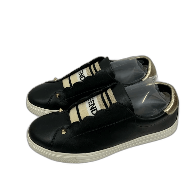 Fendi Fendi Black Slip-On Sneakers Size 37 Size US 6 / IT 36 - 1 Thumbnail