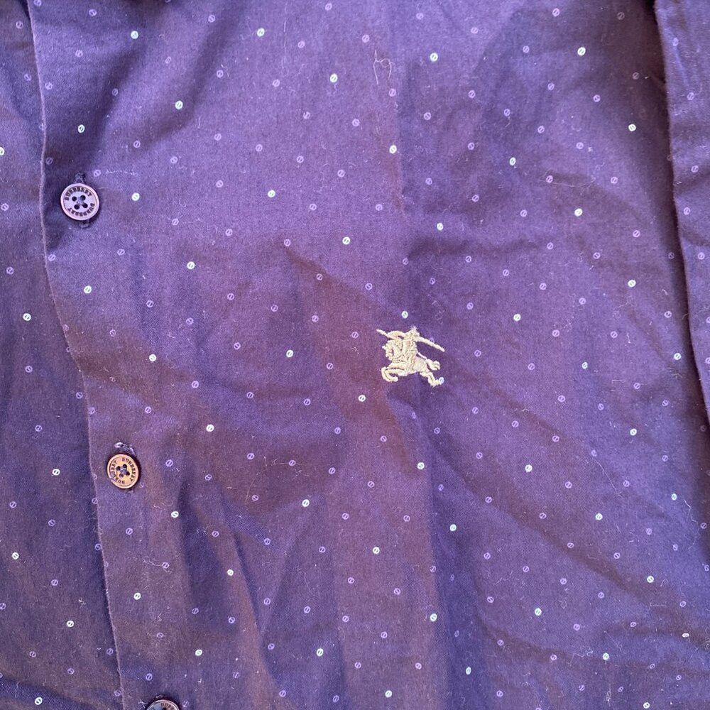 Burberry × Vintage Vintage Burberry Brit Purple Constellations Novacheck Butto Size US XXL / EU 58 / 5 - 9 Thumbnail