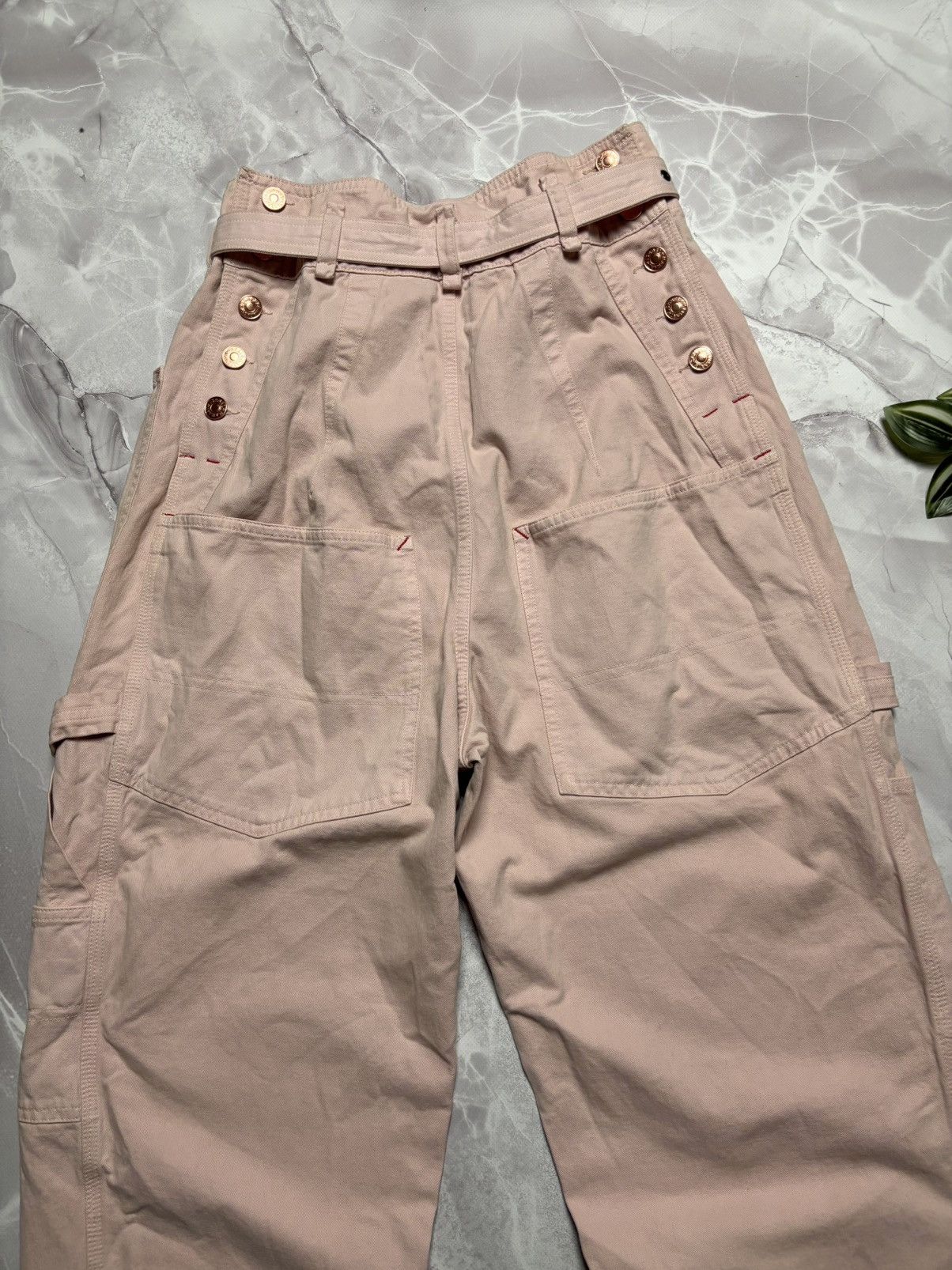 Designer × Isabel Marant Isabel Marant Denim Cargo Pants Pink Womens Size 34 Size 34" / US 12 / IT 48 - 4 Thumbnail