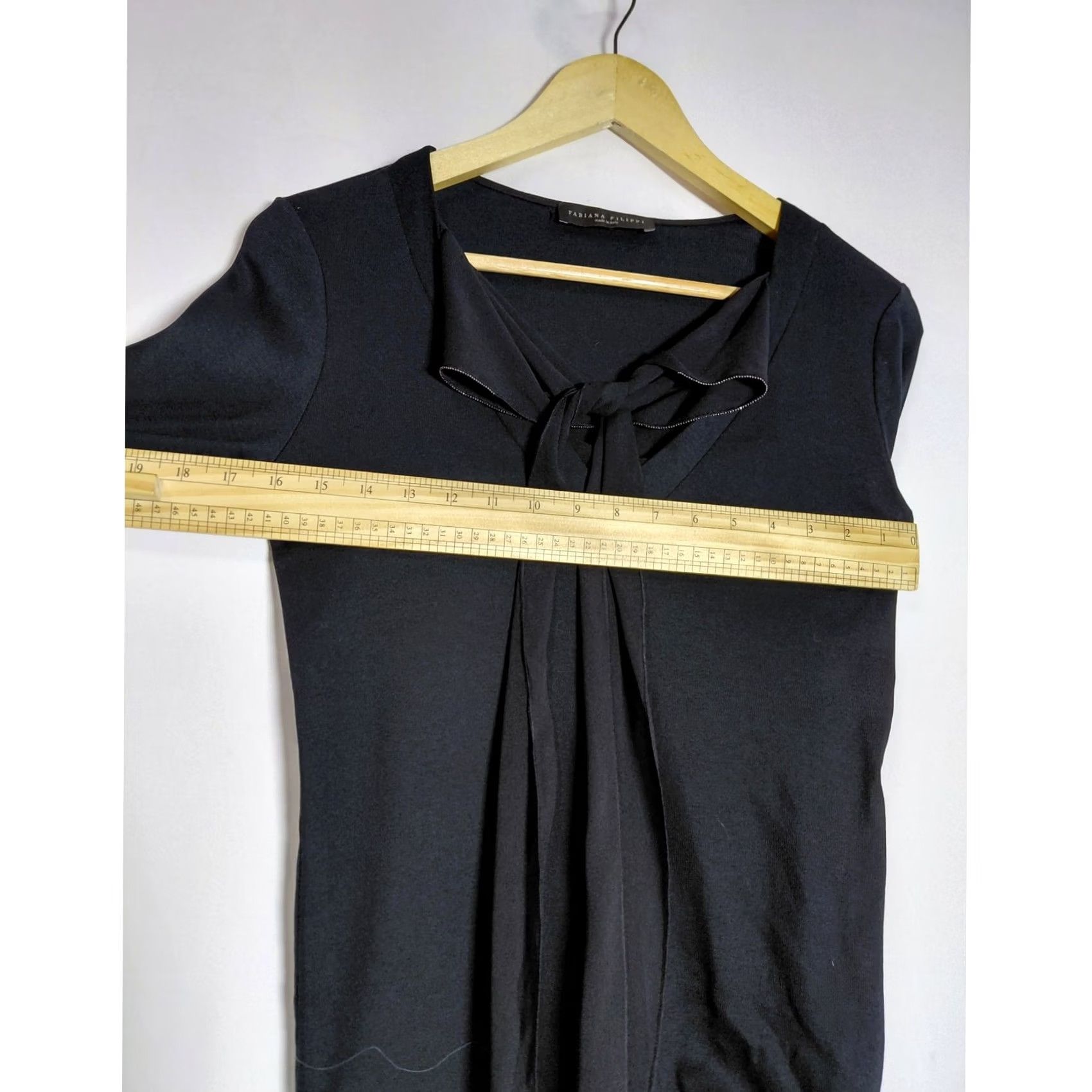 Fabiana Filippi Fabiana Filippi Black XS Long Sleeve Knit Top Size XS / US 0-2 / IT 36-38 - 7 Thumbnail