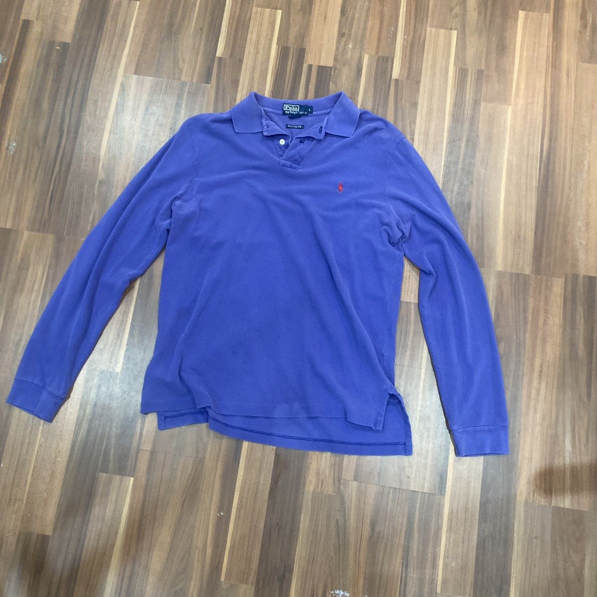 Polo Ralph Lauren Purplish Blue Polo Longsleeve Size US L / EU 52-54 / 3 - 1 Thumbnail