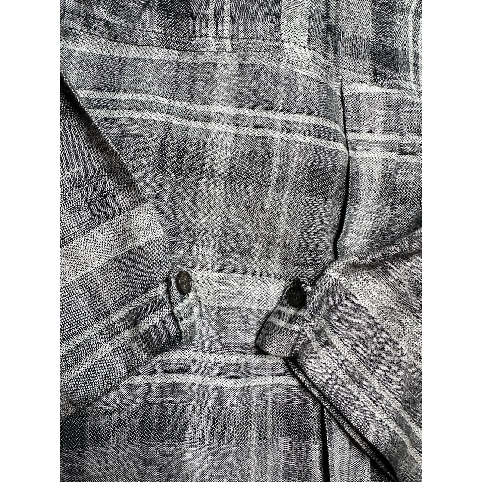 Hermes Rare Hermes Striped Short Sleeve Dress Shirt Button Down XL Size US XL / EU 56 / 4 - 13 Thumbnail
