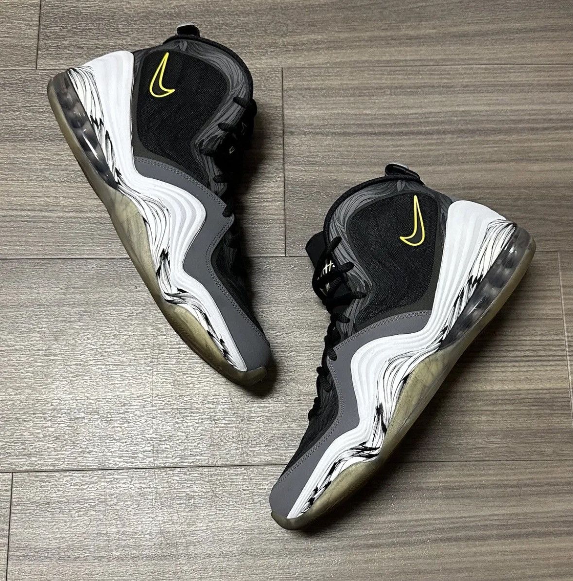 Nike Air Penny 5 Black Grey Tour Yellow 2012
