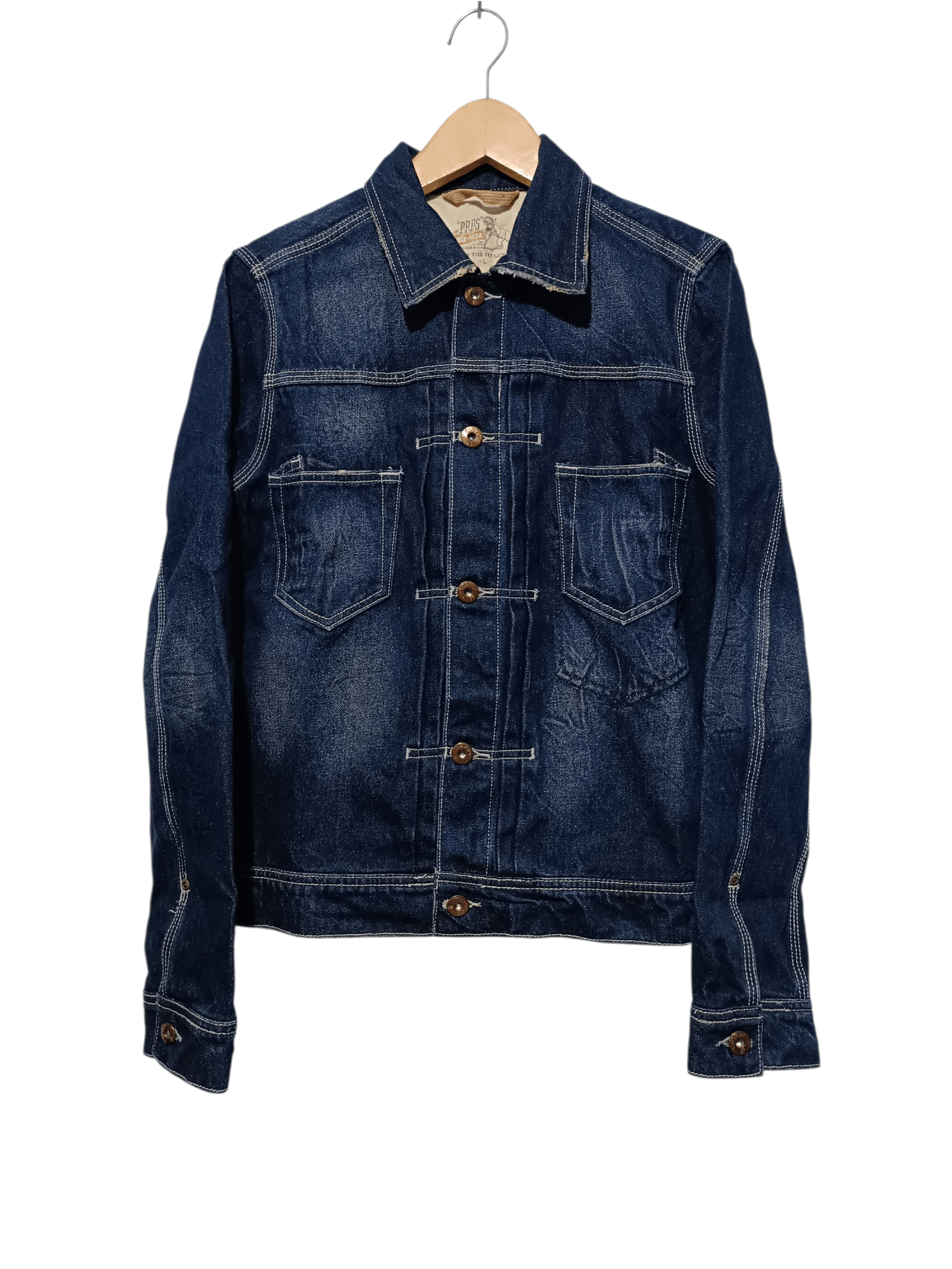 Prps PRPS Made In Japan Indigo Fade Denim Trucker Jacket Size US L / EU 52-54 / 3 - 1 Thumbnail